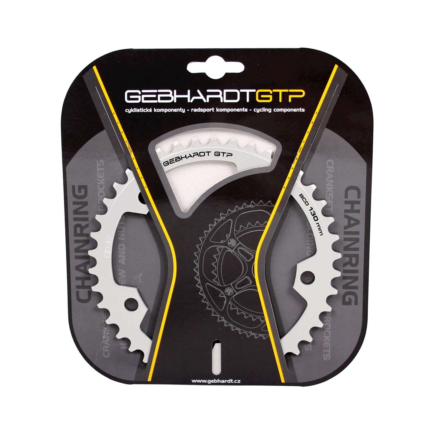 GEBHARDT concapetta superiore 42t 5 fori 9sp argento