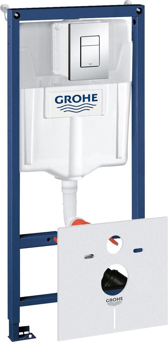Cassetta da incasso Grohe Rapid SL 4 in 1 - per WC sospeso - incl. piastra di azionamento e isolamento acustico