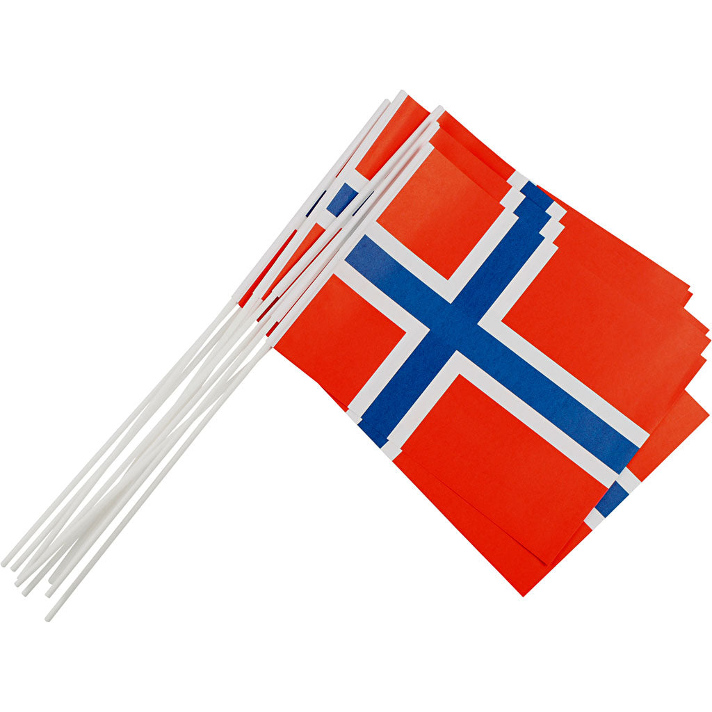 Flags, Dim 20x25 cm, 10 pezzo 1 Box, Norvegia