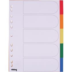 Tabs office depot a4 170micron assortiti 11 fori 5 pezzi