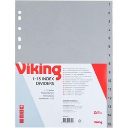 Tabs office depot pp a4 120micron grigio 15 pezzi 11 fori