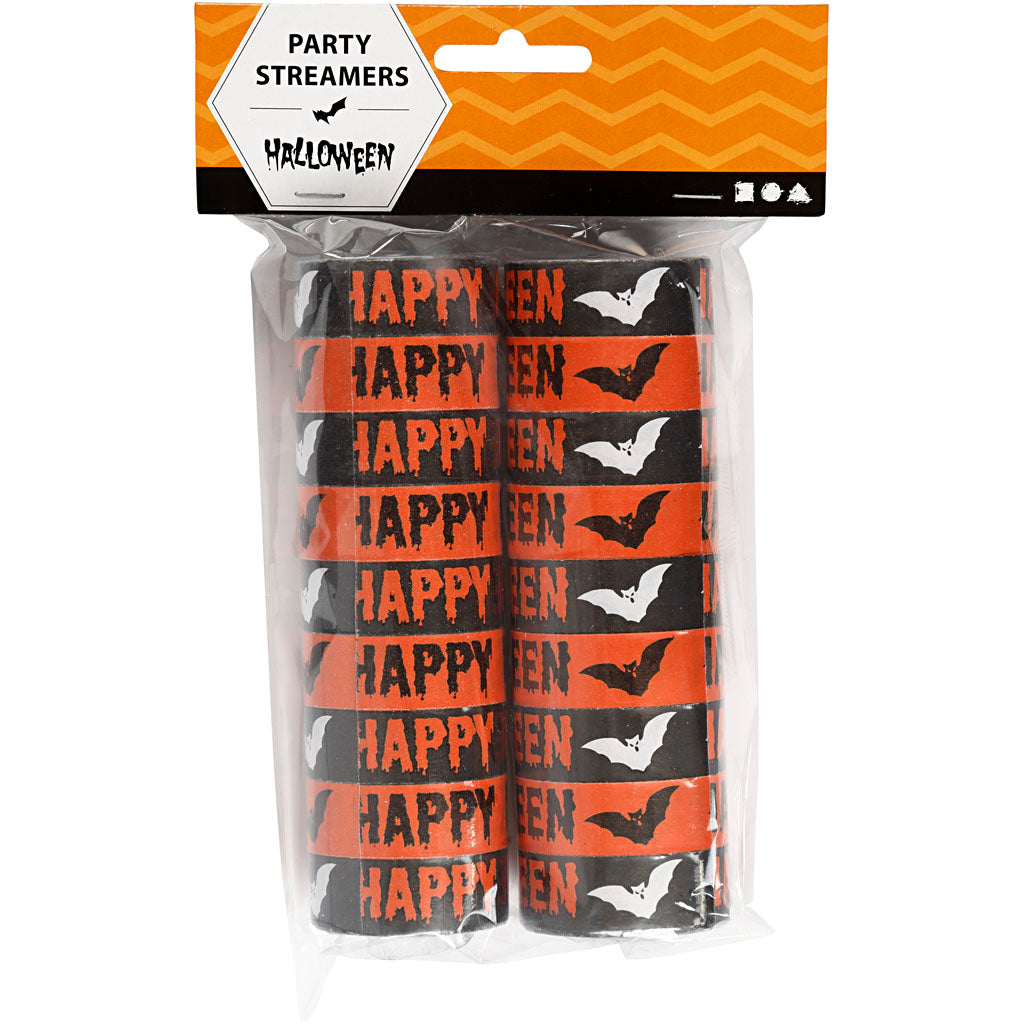 Serpentinas Creativ company, negro, naranja, 2 rollos 1 caja