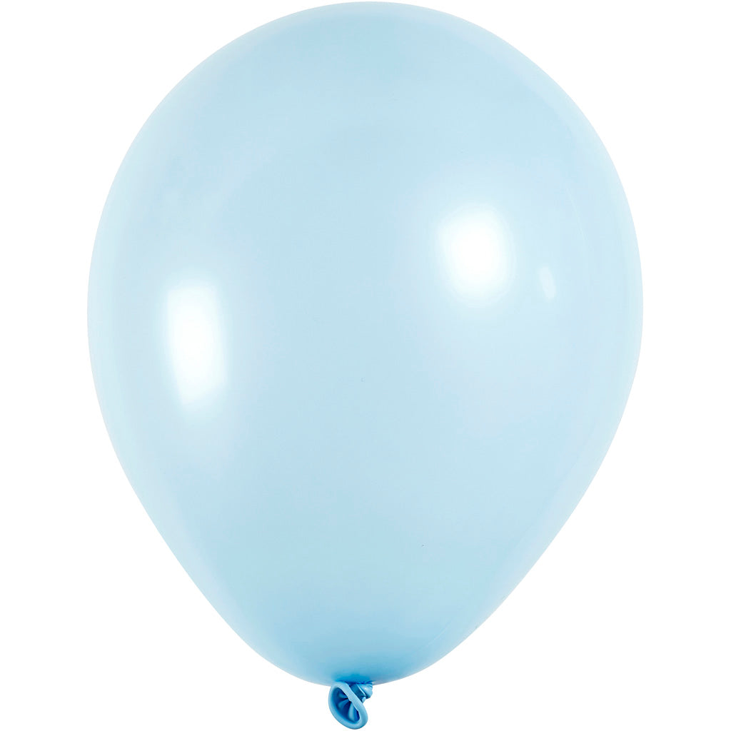 Globos Creativ Company, redondos, d 23 cm, azul claro, 10 piezas 1 caja