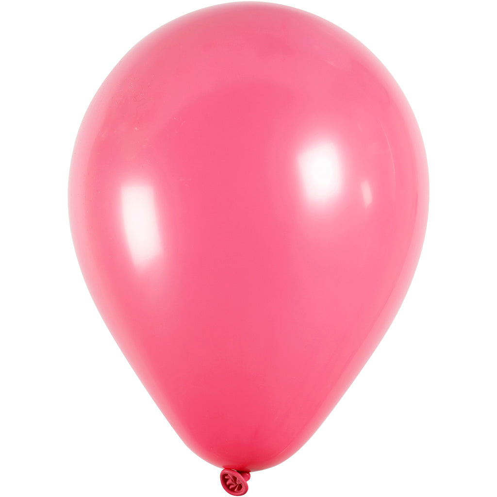 Globos Creativ Company, redondos, d 23 cm, rosa oscuro, 10 piezas, 1 caja