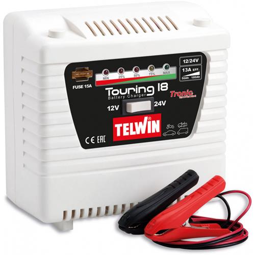 Cargador baterias telwin touring18 12-24v