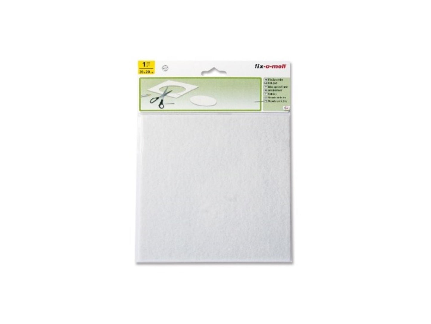 Aliante in feltro Fix-o-moll 20x20 cm bianco