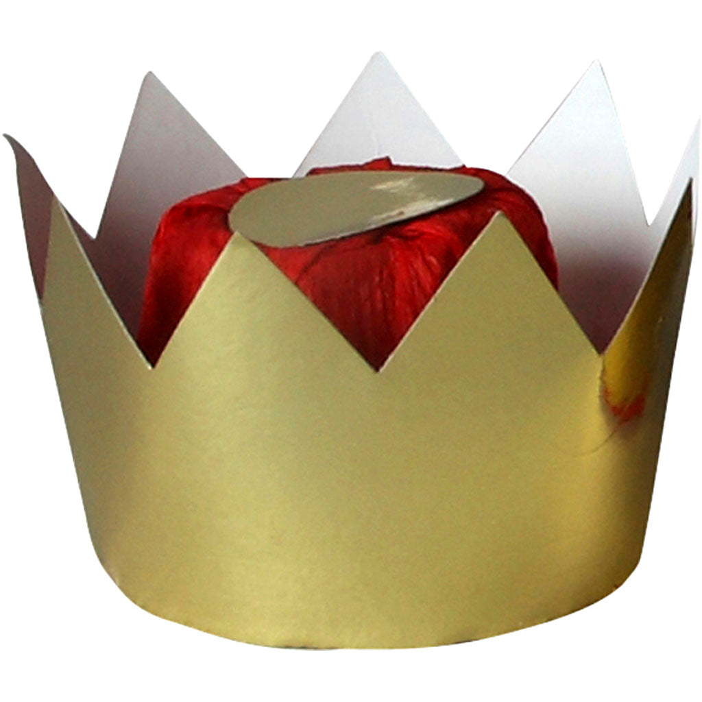Creative Company Queen's Crown, H: 7 cm, d 9 cm, oro, 1 pezzo