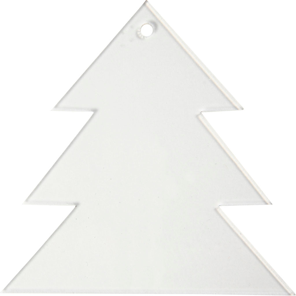Pendenti in acrilico Creativ company, albero di Natale, h: 8 cm, spessore 2 mm, 5 pezzi 1 scatola
