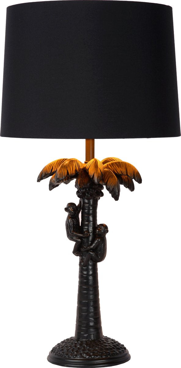 Lucide extravaganza coco - lámpara de mesa - ø 30,5 cm - 1xe27 - negro