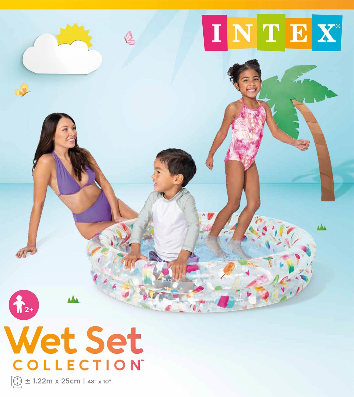 Estampado helado piscina Intex 122x25