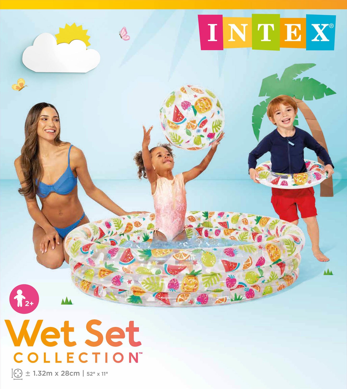 Set di piscina di ananas intex