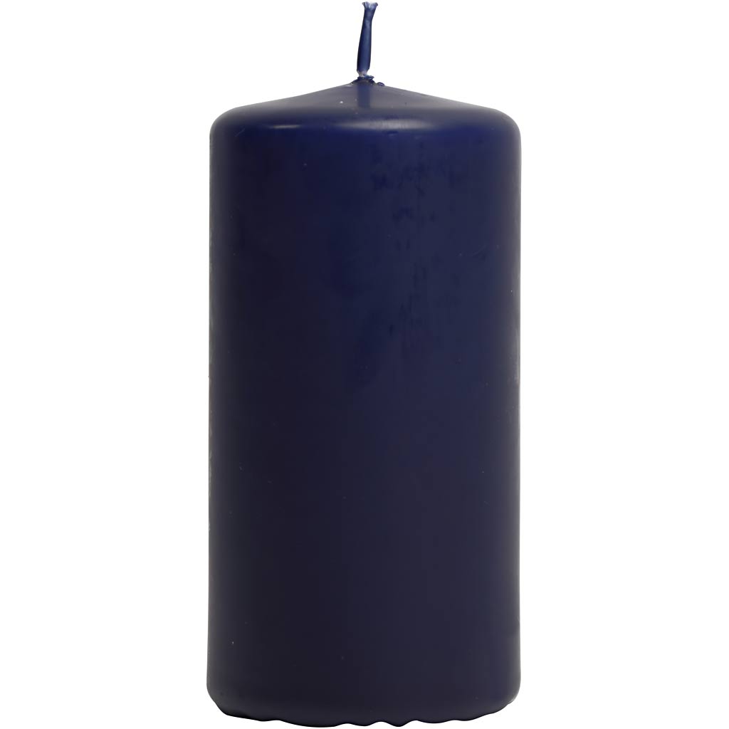 Candele aziendali Creativ, h: 100 mm, d 50 mm, blu, 12 pezzi 1 scatola