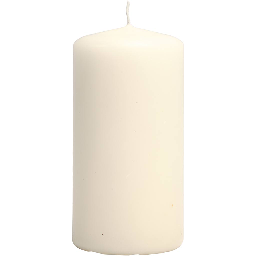 Velas de empresa Creativ, h: 100 mm, d 50 mm, blanquecino, 12 piezas 1 caja