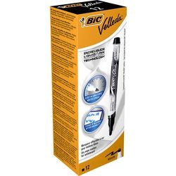 Pennarello per lavagna bianca bic velleda nero 12 pezzi