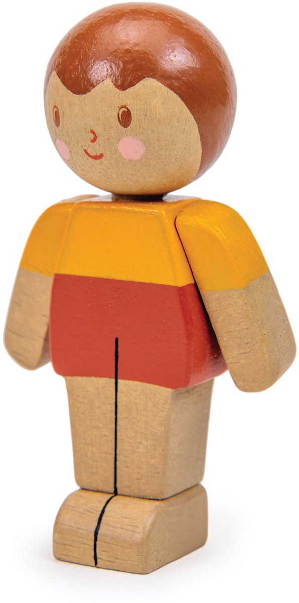 Muñeca de casa de muñecas de hoja tierna - juguetes de madera de la familia caramelo.