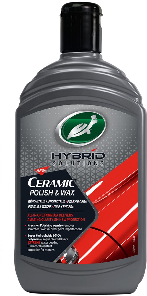 Turtle wax hs ceramic polish wax - alles-in-één formule – geeft glans bescherming - 500ml