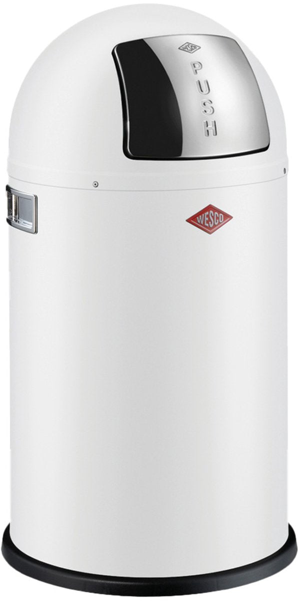 Papelera Wesco Pushboy Junior | 22 litros | metal - blanco mate | cubo de basura - hecho en alemania