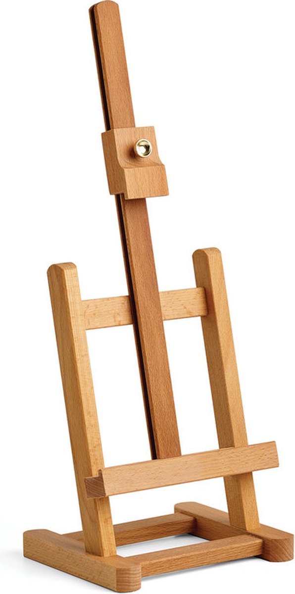 Caballete de mesa sin marca sans marque rhine 7006559 de madera de haya | ajustable hasta 30 cm | luz compacta | mini caballete