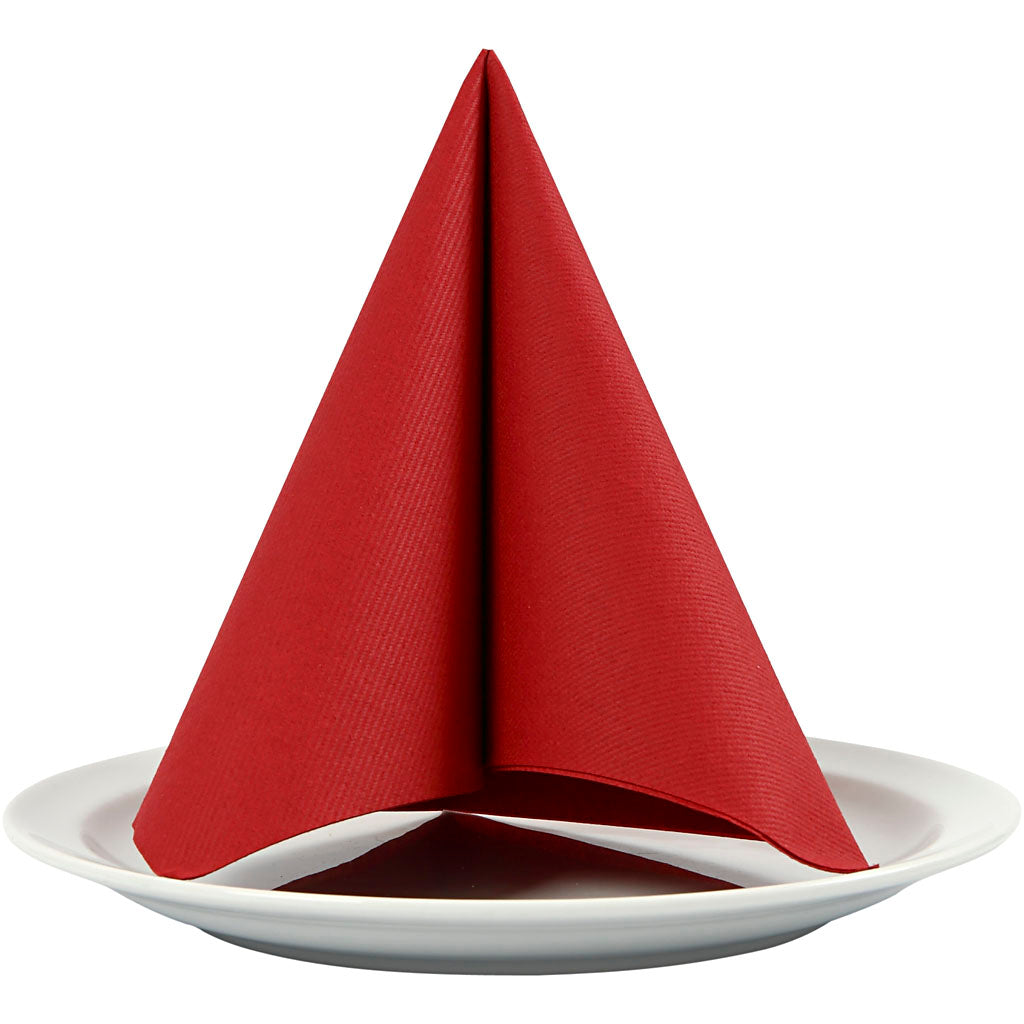 Servilletas Creativ Company, medidas 40x40 cm, 60 gr, rojo vino, 20 piezas 1 caja