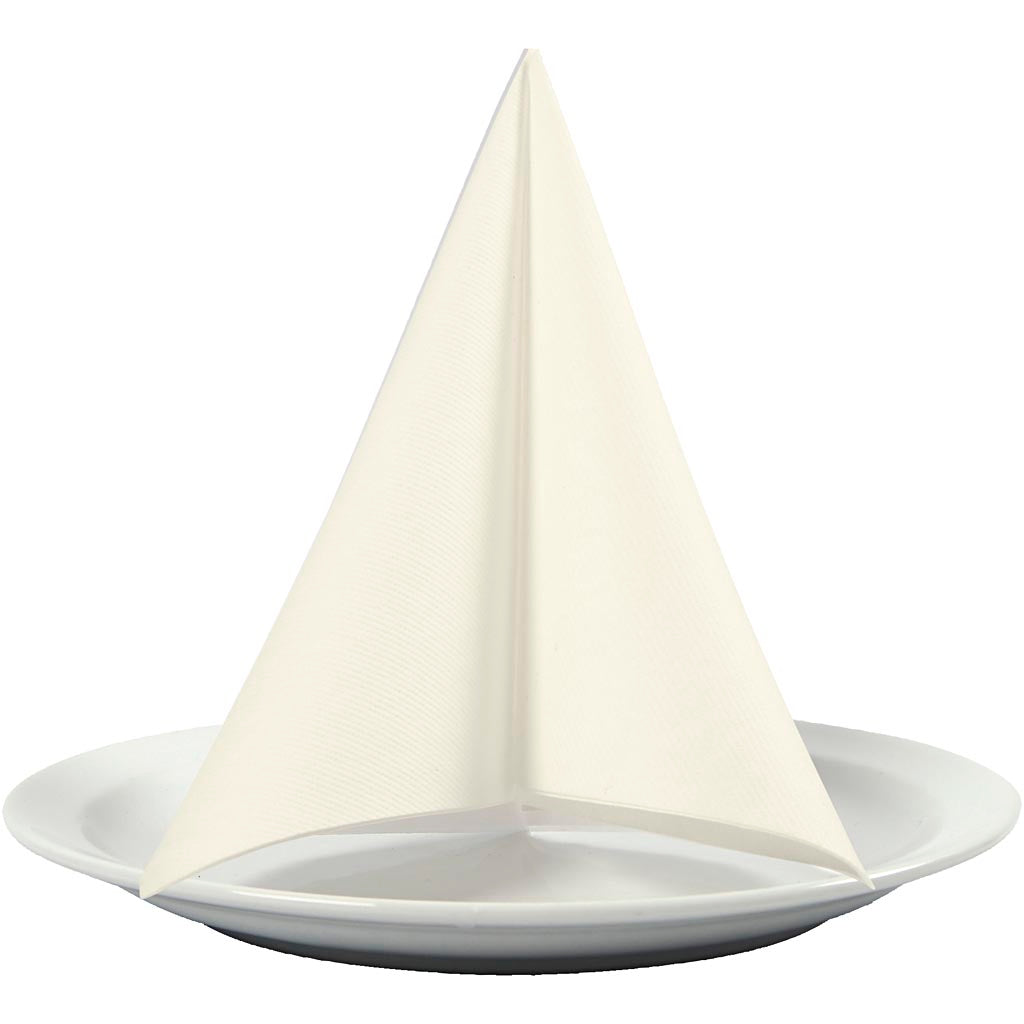 Tovaglioli aziendali Creativ, misura 40x40 cm, 60 gr, bianco sporco, 20 pezzi 1 scatola