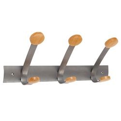 Wall coat rack alba metal 45 x 10.9 x 17.3 cm