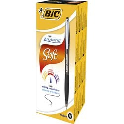 Penna a sfera atlantis bic 0,4 mm nera 12 pezzi