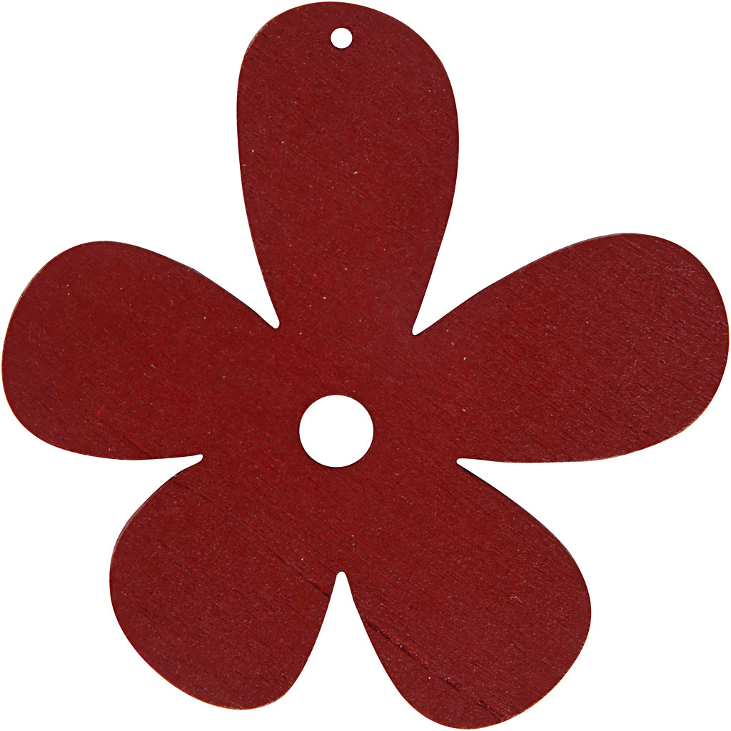 Fiore Creative Company, misura 57x51 mm, spessore 2 mm, rosso vino, 10 pezzi 1 scatola