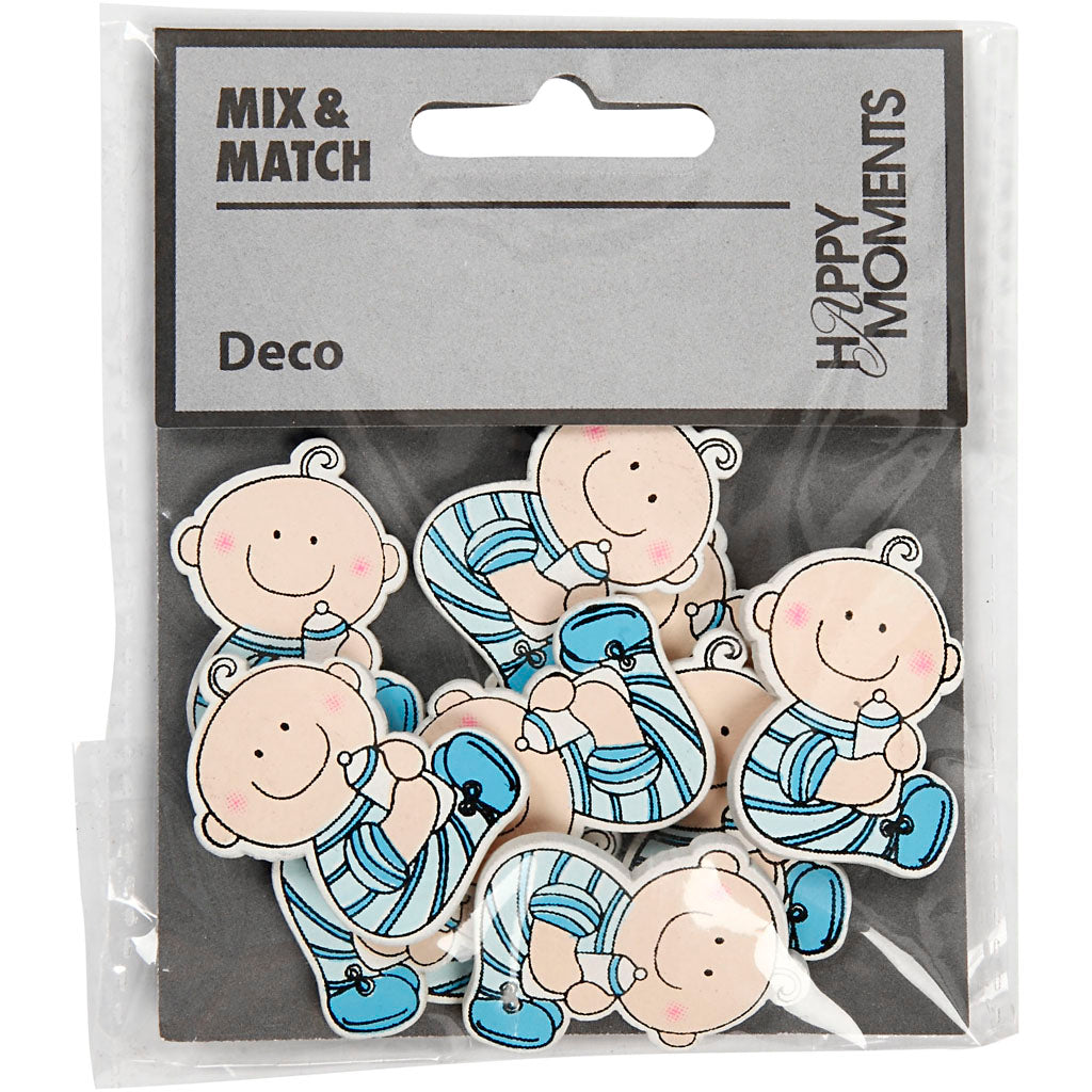 Creativ company baby, misura 24x35 mm, spess. 1,7 mm, azzurro, 10 pezzi 1 scatola