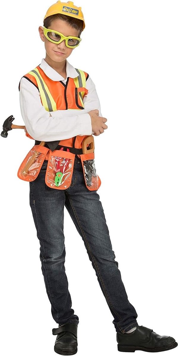 Set da lavoro da muratore per bambini Mom Funcompany arancione - 3-5 anni