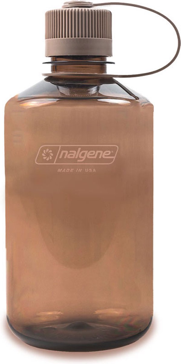 Nalgene - botella de boca estrecha - botella para beber - botella de agua - a prueba de fugas - 500ml - libre de bpa - sustentable - moca