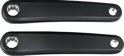 Cranket Kalloy Izquierda+ISIS de 170 mm de 170 mm, incluido el aluminio Matt Black