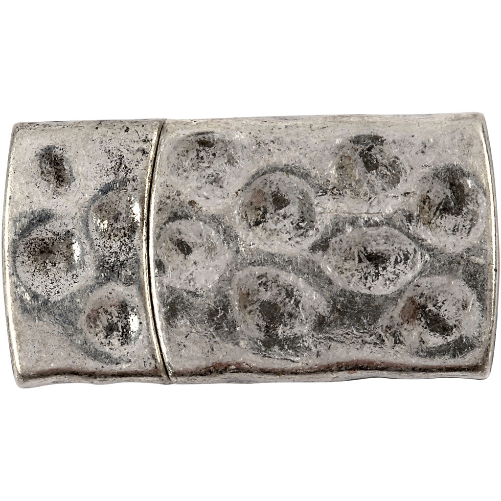 Cierre magnético Creativ company, medidas 7x29 mm, medida agujero 3x10 mm, plata antigua, 1 pieza