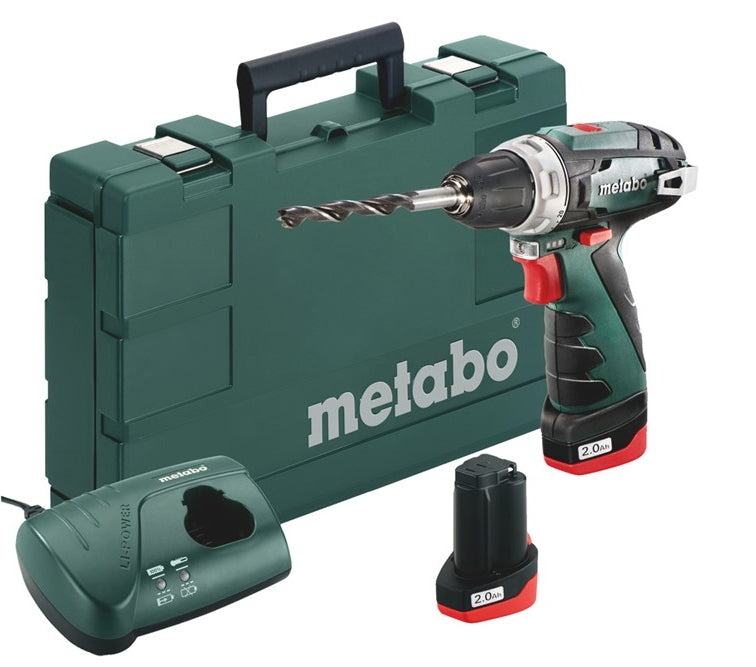 Taladro atornillador a batería metabo powermaxx bs basic 10,8v 2,0ah li-ion - 600080500