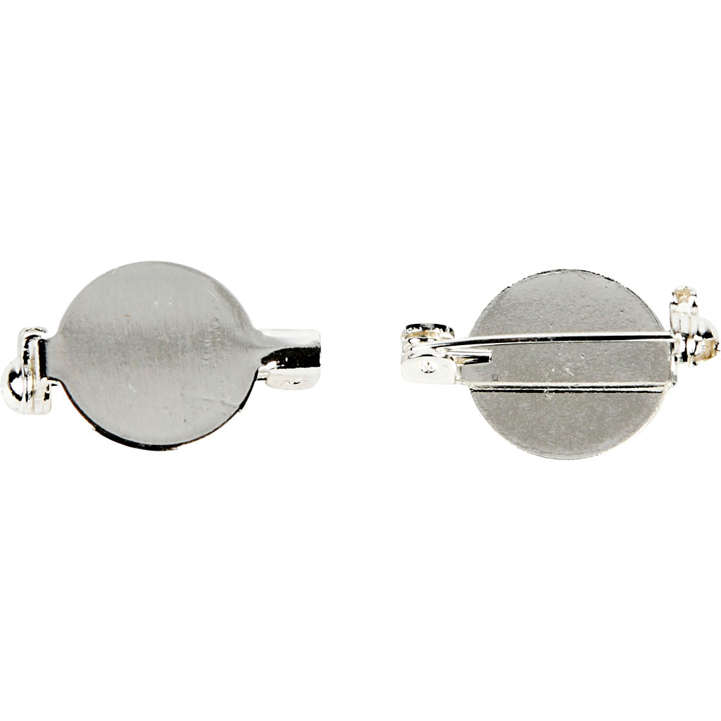 Creativ Company Brochepeld Silverated 20 mm, 10st.
