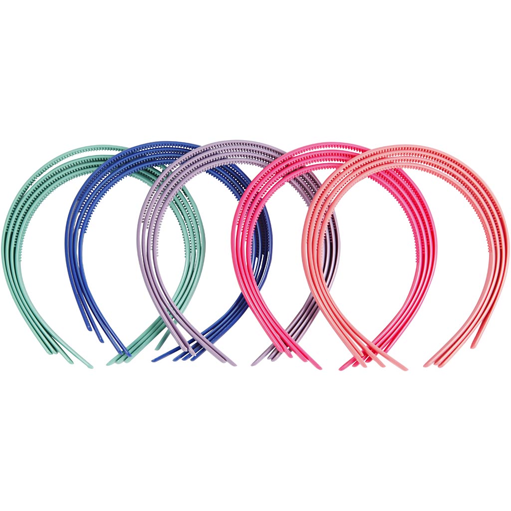 Gomas para el pelo de la empresa Creativ, ancho: 8 mm, varios colores, 20 piezas 1 caja