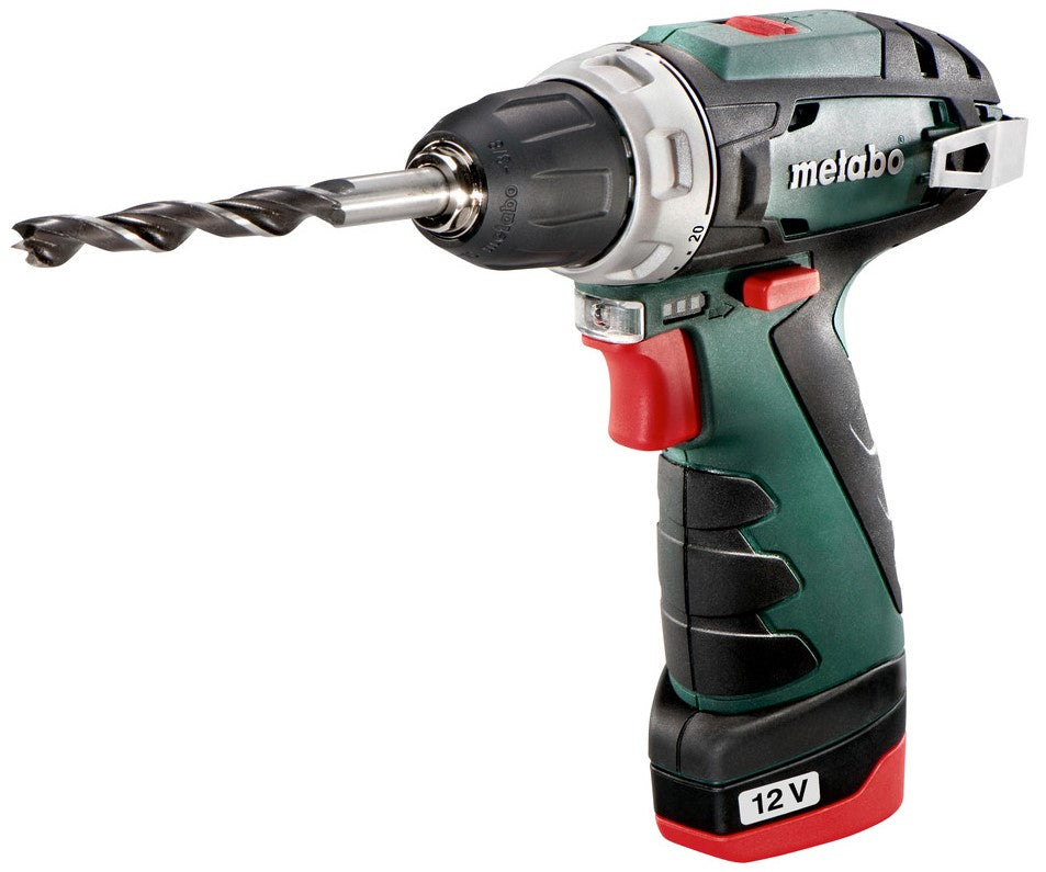 Taladro/destornillador a batería Metabo bs basic | 12v | 2x2 ah li-power | cargador lc 12 | en estuche de plástico - 600984500