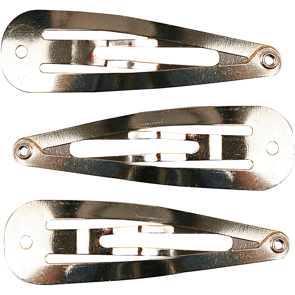 Forcina per capelli Creativ Company, l: 45 mm, l: 14 mm, placcato argento, 100 pezzi 1 scatola