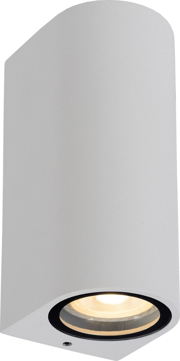 Lucide zaro - faretto da parete interno esterno - 2xgu10 - ip44 - bianco