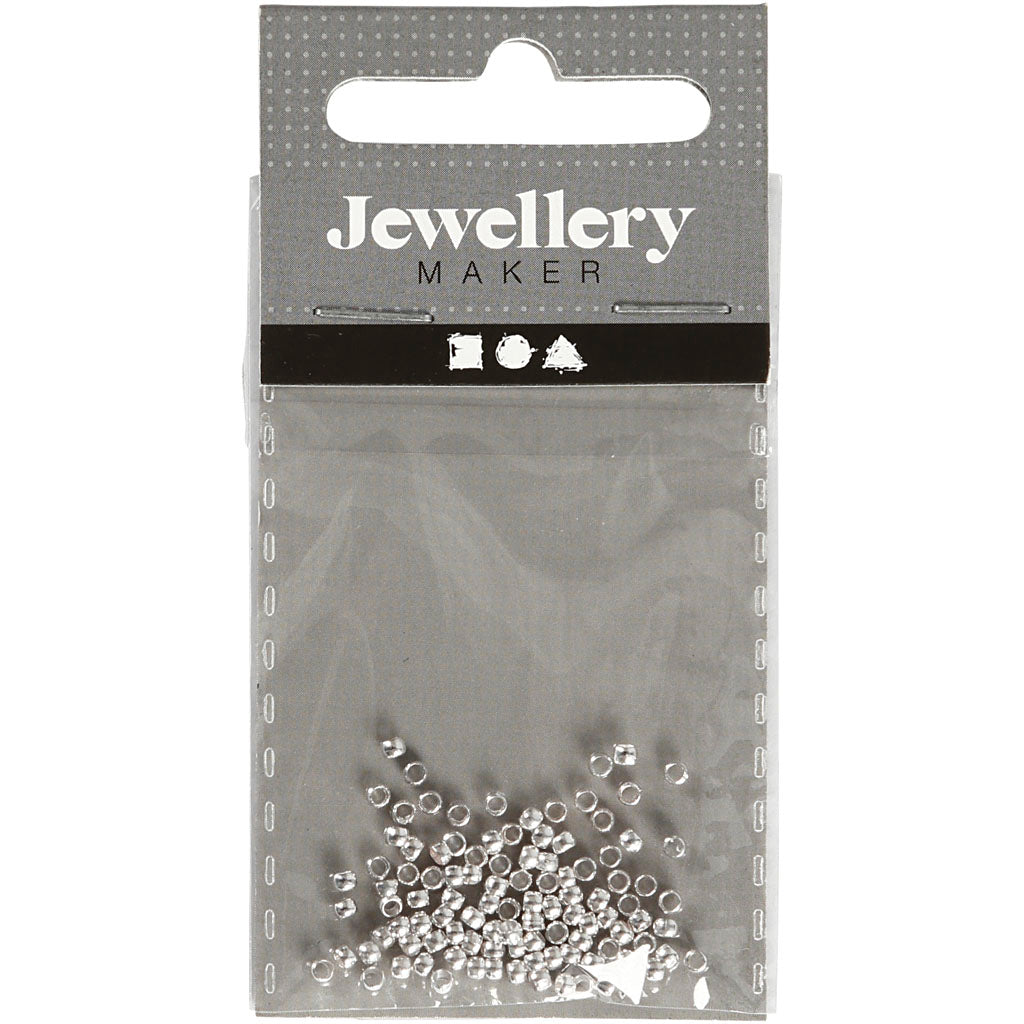 Creativ company cuentas engarzadas, d 2 mm, plata, 100 piezas 1 caja