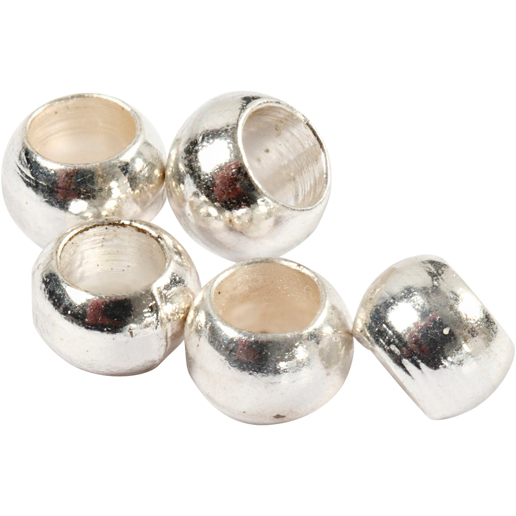 Creative Company Squeeze perle, d 2 mm, argento, 1000 pezzo 1 scatola