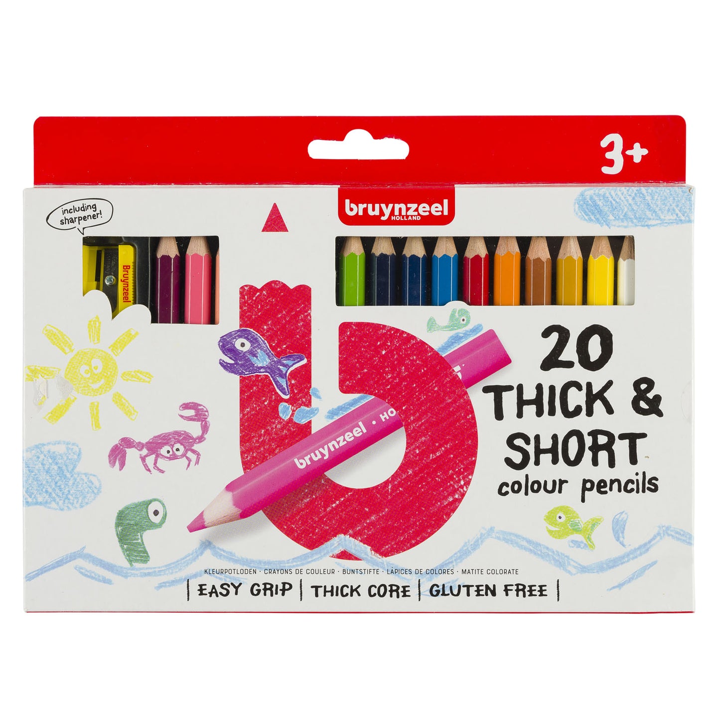 Bruynzeel Kids Short Short Colorated Pencils, 20 °.