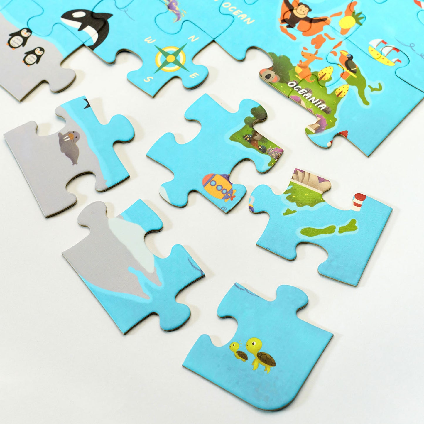 Mappa del mondo puzzle in legno Classic World, 48 pezzi.