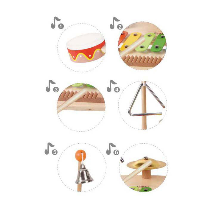 Classic world houten muziektafel