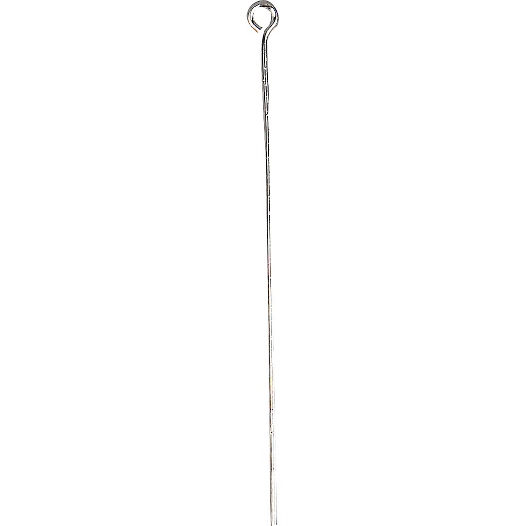 Spille per catena Creative Company, l: 50 mm, placcate in argento, 300 pezzi 1 scatola