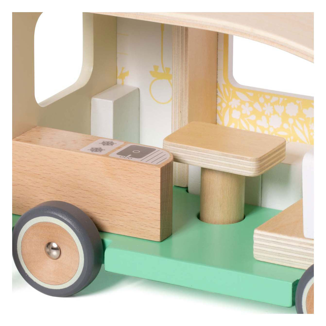 Camper de madera Classic World con accesorios - 9 uds.
