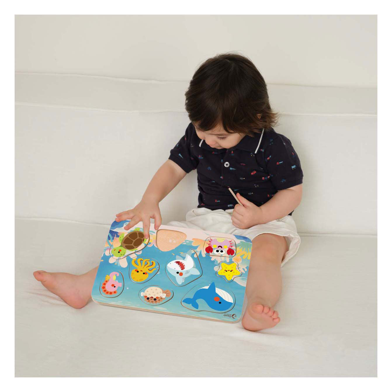 Puzzle in legno oceano del mondo classico - 9 pezzi.