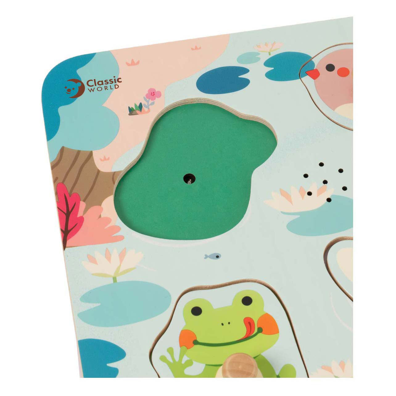 Piscina puzzle in legno dal mondo classico con suono