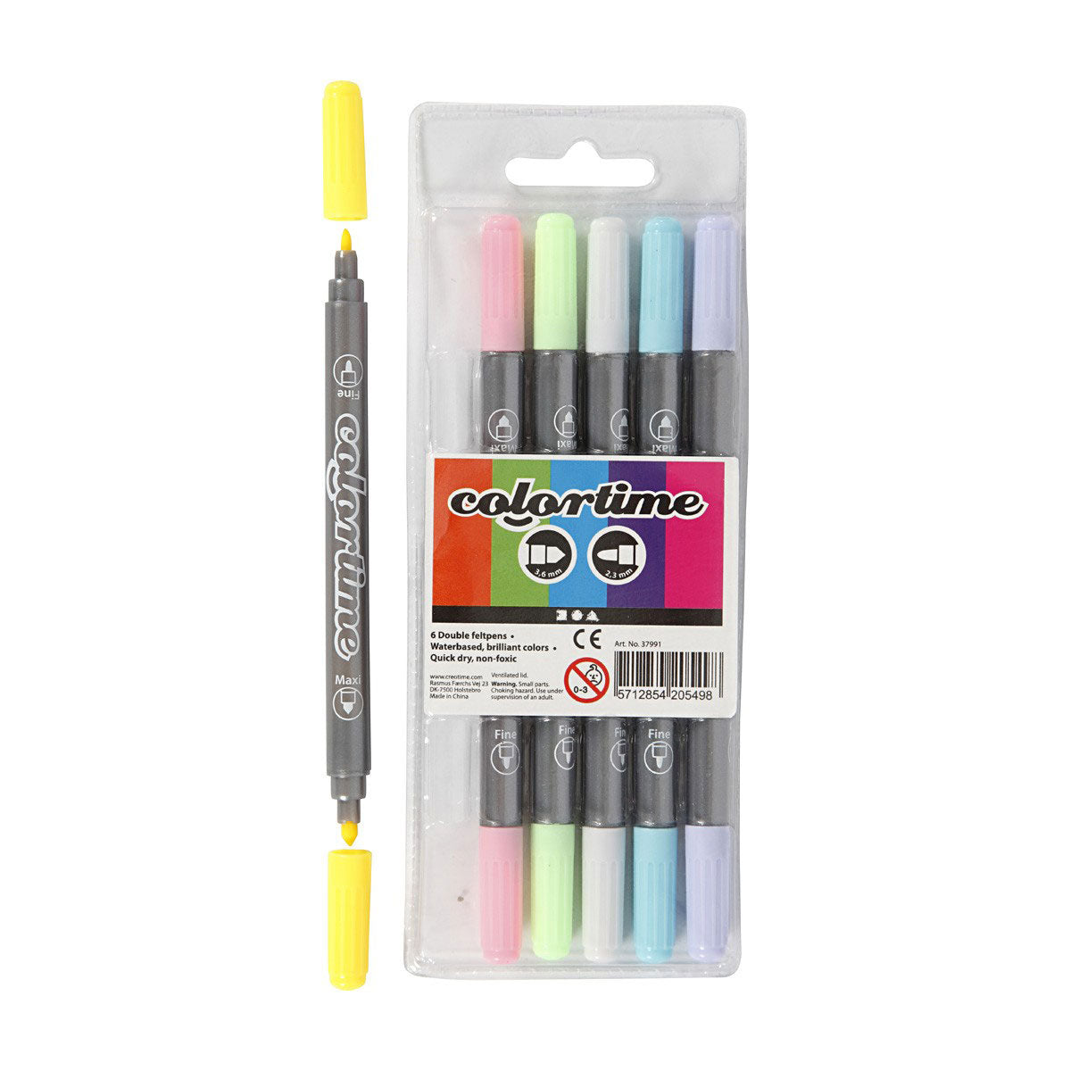 Double -sided markers - pastel colors, 6th.