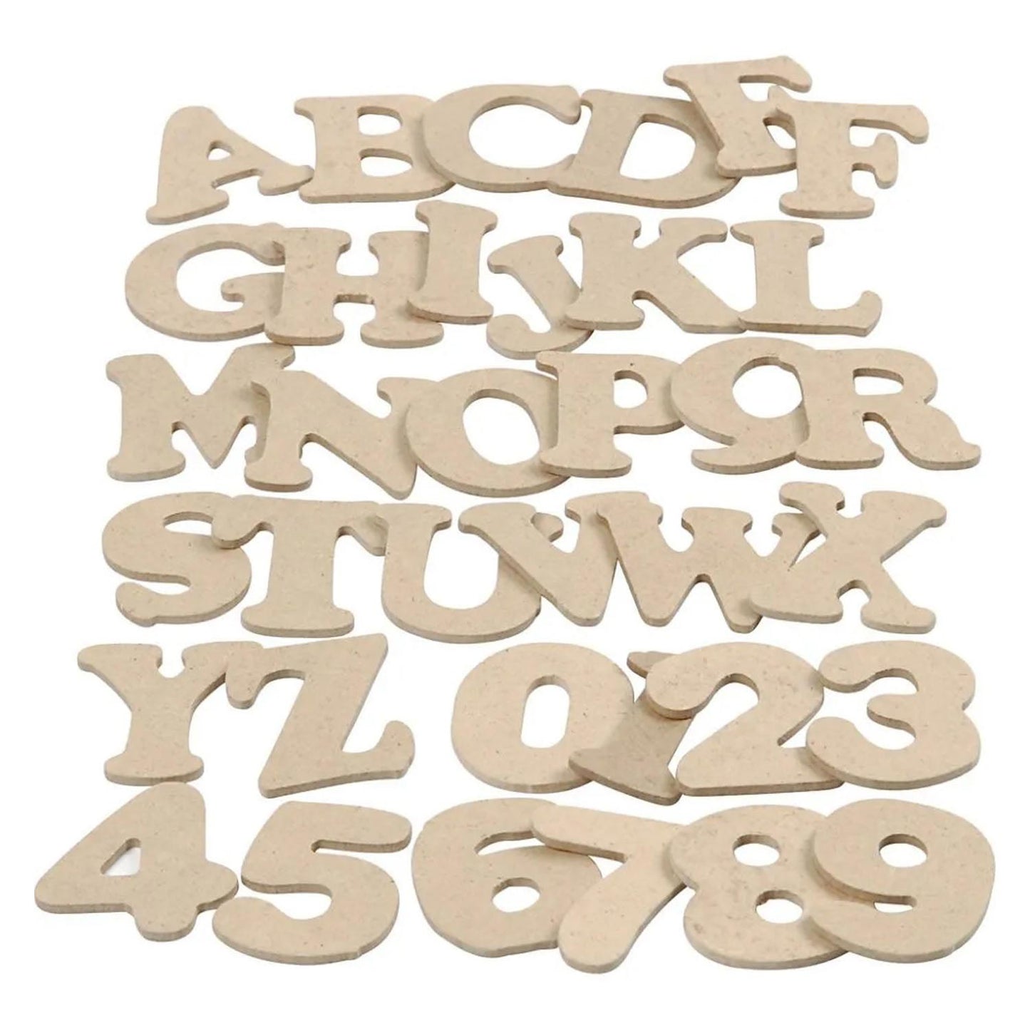 Letters numbers - MDF, 288st.