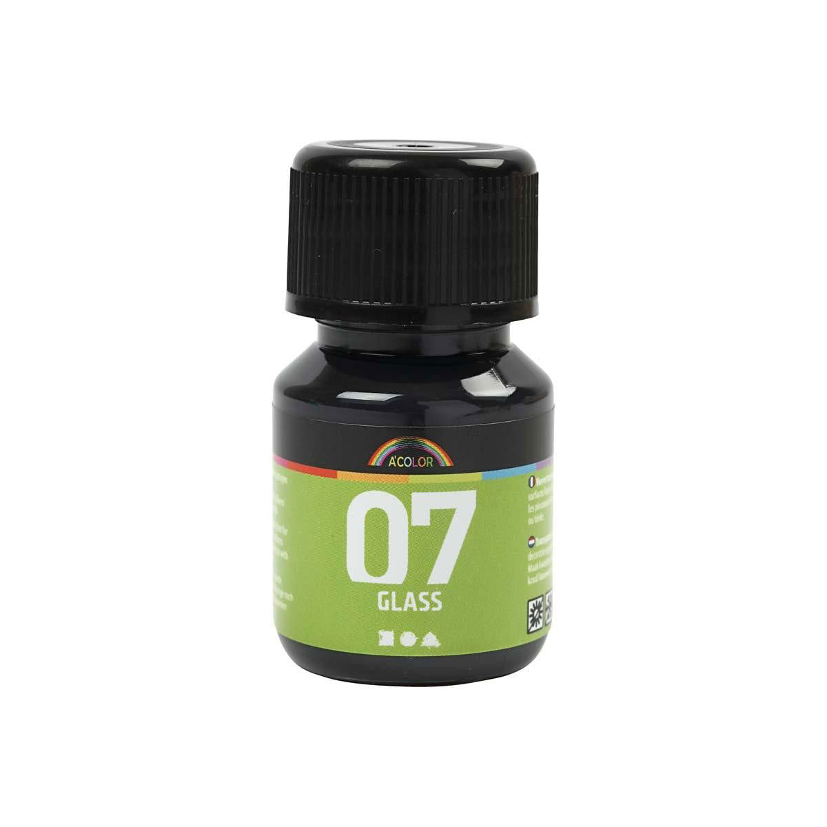 Vernice in vetro permanente - nero, 30 ml